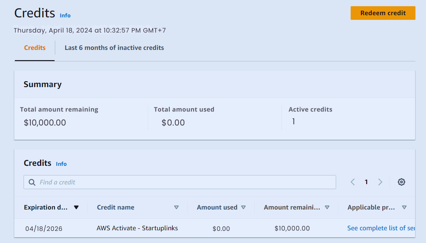 Buying AWS Credit Accounts